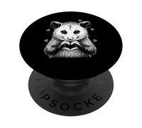 Cute Possum Heart Hands Love Animal Valentine Aesthetic PopSockets PopGrip Adhesivo