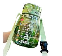Cute Pot Belly Cup - Agua Degradada De 1300 Ml, Botella Con Correa De Pajita | Jarra De Estética Con Boquilla Doble Para Beber, Vaso De Hidratación Portátil De Gran Capacidad A Prueba De Fuga