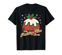 Cute Pudding Time Fun British Festive Plum Pastel de Navidad Camiseta