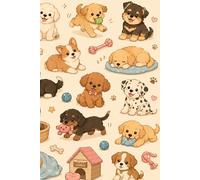 Cute Puppies Journal | 100 Lined Pages | 6 x 9 Inch Softcover Notebook: For Dog Lovers, Puppy Parents, and Anyone Who Can't Resist a Happy Wagging Tail