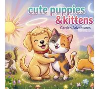 Cute Puppies & Kittens Garden Adventures: A Magical Coloring Journey with Cute Animals, Beautiful Gardens, and Wholesome Fun