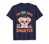 Cute Puppy 100 Days Smarter Kids School Celebration Camiseta