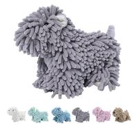 Cute Puppy Chenille Hand Towel, Chenille Dog Towel, Can be Hung/Stood, Quick Dry Animal Design Towels, for Bathroom Kitchen (Gray,1pcs)
