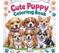 Cute Puppy Coloring Book: 50+ Adorable Puppies in Simple, Clean Designs - Perfect for Dog Lovers of All Ages
