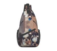 Cute Puppy in The Corner Happy Valentine's Day Crossbody Bag Men's Chest Cross Body Bag, Light, para Senderismo y Viajes