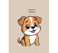 Cute Puppy Notebook: Lined Notebook for Kids and Dog Lovers 8.5x11 inches, 100 Pages, Mate Cover