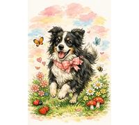 Cute Puppy with Bow Notebook (6x9): Adorable Dog Lined Notebook for Girls and Dog Lovers | Cute Animal Journal for Writing, School or Notes | Fun Gift for Kids, Teens and Women | 100 Pages