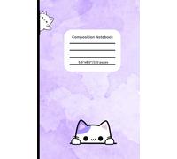 cute Purple Cat Journal: Fun 5.5” x 8.5” Notebook with 110 Lined Pages | Perfect Gift for Kids, Students, and Cat Lovers