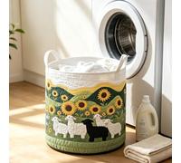 Cute Quilted Laundry Basket With Handles,Quilted Storage Basket，C：14x18in