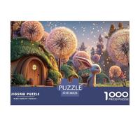 Cute Rabbit Carrying Small Basket 1000 Piezas Corte Preciso Rompecabezas Whimsical Hilltop House Familia Jigsaw Regalo Adultos 38x26cm/1000pcs