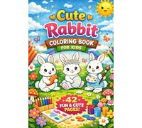 Cute Rabbit Coloring Book for Kids: 42 Cute Bunny Designs for Kids, Teens & Adults | Stress Relief, Relaxation & Creative Fun