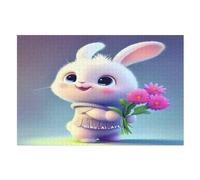 Cute Rabbit Puzzle Games for Adults Y Niños - for Creativity And Mindfulness - Challenging Jigsaw Puzzles 1000 Piezas for Family (75 × 50 cm)