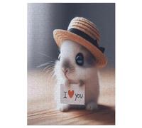 Cute Rabbit Puzzles 300 Piezas Para Jóvenes Juguetes Creativos Puzzle de Madera Juego Familiar Nivel de Dificultad Puzles Desafíos 42 × 30 cm
