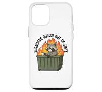 Cute Raccoon Dumpster Fire Surviving Purely out of Spite Carcasa para iPhone 12/12 Pro