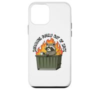 Cute Raccoon Dumpster Fire Surviving Purely out of Spite Carcasa para iPhone 12 Mini