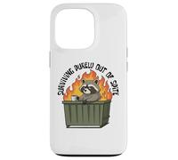 Cute Raccoon Dumpster Fire Surviving Purely out of Spite Carcasa para iPhone 13 Pro