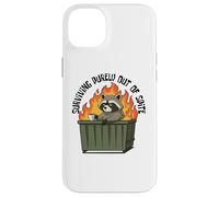 Cute Raccoon Dumpster Fire Surviving Purely out of Spite Carcasa para iPhone 14 Plus