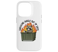 Cute Raccoon Dumpster Fire Surviving Purely out of Spite Carcasa para iPhone 14 Pro