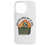Cute Raccoon Dumpster Fire Surviving Purely out of Spite Carcasa para iPhone 14 Pro MAX