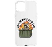 Cute Raccoon Dumpster Fire Surviving Purely out of Spite Carcasa para iPhone 15 Plus