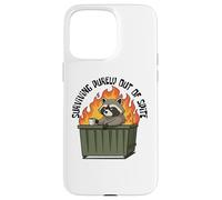 Cute Raccoon Dumpster Fire Surviving Purely out of Spite Carcasa para iPhone 15 Pro MAX