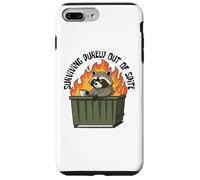 Cute Raccoon Dumpster Fire Surviving Purely out of Spite Carcasa para iPhone 7 Plus/8 Plus