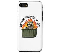Cute Raccoon Dumpster Fire Surviving Purely out of Spite Carcasa para iPhone SE (2020) / 7/8