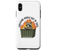 Cute Raccoon Dumpster Fire Surviving Purely out of Spite Carcasa para iPhone XS MAX