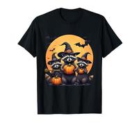 Cute Raccoons Witch Spooky Ghost Halloween Matching Family Camiseta