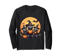 Cute Raccoons Witch Spooky Ghost Halloween Matching Family Manga Larga