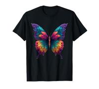 Cute Rainbow Butterfly Insects Lovers Flores Camiseta