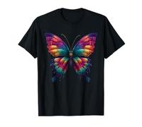 Cute Rainbow Butterfly Insects Lovers Flores Camiseta