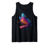 Cute Rainbow Butterfly Insects Lovers Flores Camiseta sin Mangas