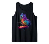 Cute Rainbow Butterfly Insects Lovers Flores Camiseta sin Mangas