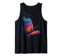 Cute Rainbow Butterfly Insects Lovers Flores Camiseta sin Mangas