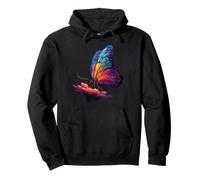 Cute Rainbow Butterfly Insects Lovers Flores Sudadera con Capucha