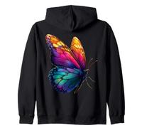 Cute Rainbow Butterfly Insects Lovers Flores Sudadera con Capucha