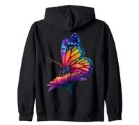 Cute Rainbow Butterfly Insects Lovers Flores Sudadera con Capucha