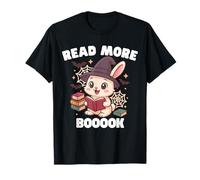 Cute Reading Bunny Read More Book Funny Halloween Women Girl Camiseta