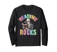 Cute READING ROCKS Kindergarten Educativo Rockstar USA Manga Larga