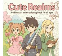Cute Realms: A Whimsical Anime Coloring Book for All Ages - A Journey through Magical and Fantasy Worlds - Perfect for Relaxation and Cozy Coloring Time