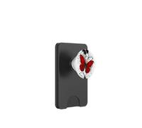 Cute Red Black & White Butterfly Phone Grip with Butterflies PopSockets PopWallet para MagSafe