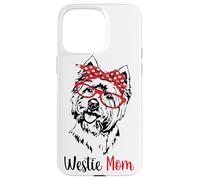 Cute Red Glasses Bandana Womens Girls Westie Mom Dog Lover Carcasa para iPhone 15 Pro MAX