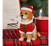 Cute Resin Labrador - Christmas Dog Figurines | Holiday Resin Dog Figurines, Cute Labrador Decoration for Christmas, Birthday, Thanksgiving, Office, Dorm, School, Apartment, Party, Home Festive Decor