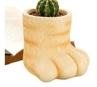 Cute Resin Planter Pots, Tiny Plant Pots Cat Paw Design Holder System, Mini Decorative Flower Pot with Adorable Style, Plant Pot for Bedroom Desk Shelf, Balcony
