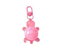 Cute Resin Simulated Tortoise Keychain Cartoon Animal Key Ring Pendant For Women Girl Handbag Decor DIY Jewelry para Llaves de casa y Mochilas(Dark Pink)