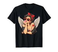 Cute Retro Angel Heart Sunglasses Bubble Gum Valentine's Day Camiseta