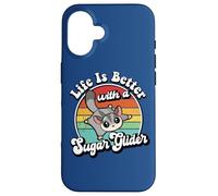 Cute Retro Vintage Life Is Better Sugar Glider Lover Carcasa para iPhone 16