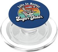 Cute Retro Vintage Life Is Better Sugar Glider Lover PopSockets PopGrip para MagSafe