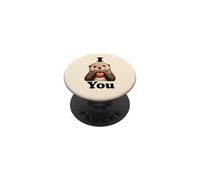 Cute River Otter Animal Heart Design Gifts PopSockets PopGrip Adhesivo